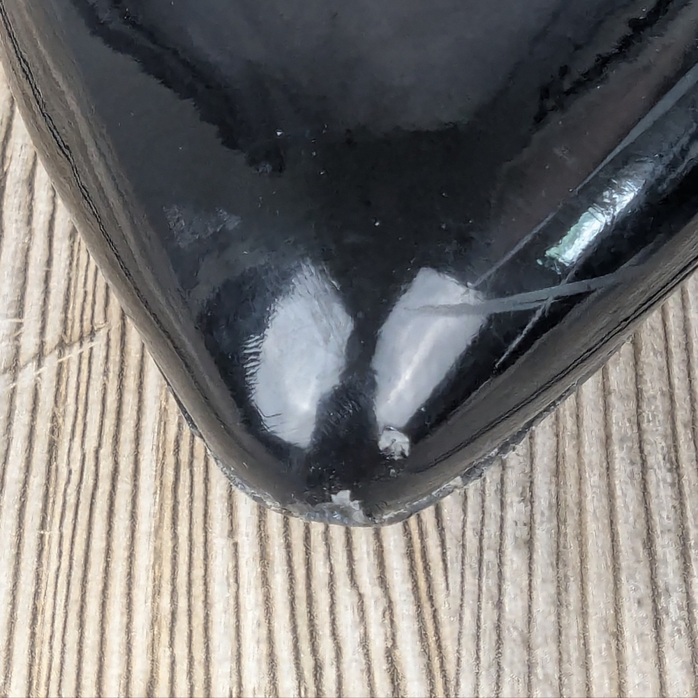 Comfortview Zani Size 9 Gray Suede & Black Patent Heels - Picture 5 of 12